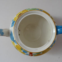 Load image into Gallery viewer,  1930s Art Deco Scotch Ivory Floral Miniature Teapot. BRITANNIA Pottery, Glasgow. Hand Painted