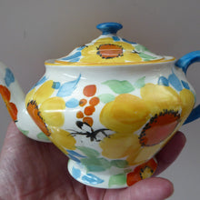 Load image into Gallery viewer,  1930s Art Deco Scotch Ivory Floral Miniature Teapot. BRITANNIA Pottery, Glasgow. Hand Painted