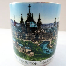 Load image into Gallery viewer, RARE 1888 Glasgow International Exhibition Ceramic Souvenir Mug