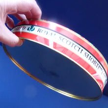 Load image into Gallery viewer, 1960s Vintage SCOTTISH SHORTBREAD Tin with Tartan background with Central Piper Motif