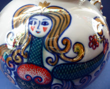 Load image into Gallery viewer, 1970s SOVIET Porcelain Teapot by Korosten. LARGE Model with Images of Exotic Russian Mermaids All Around
