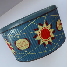 Load image into Gallery viewer, 1950s Horners Tin. Festival of Britain Atomic Design. Huge