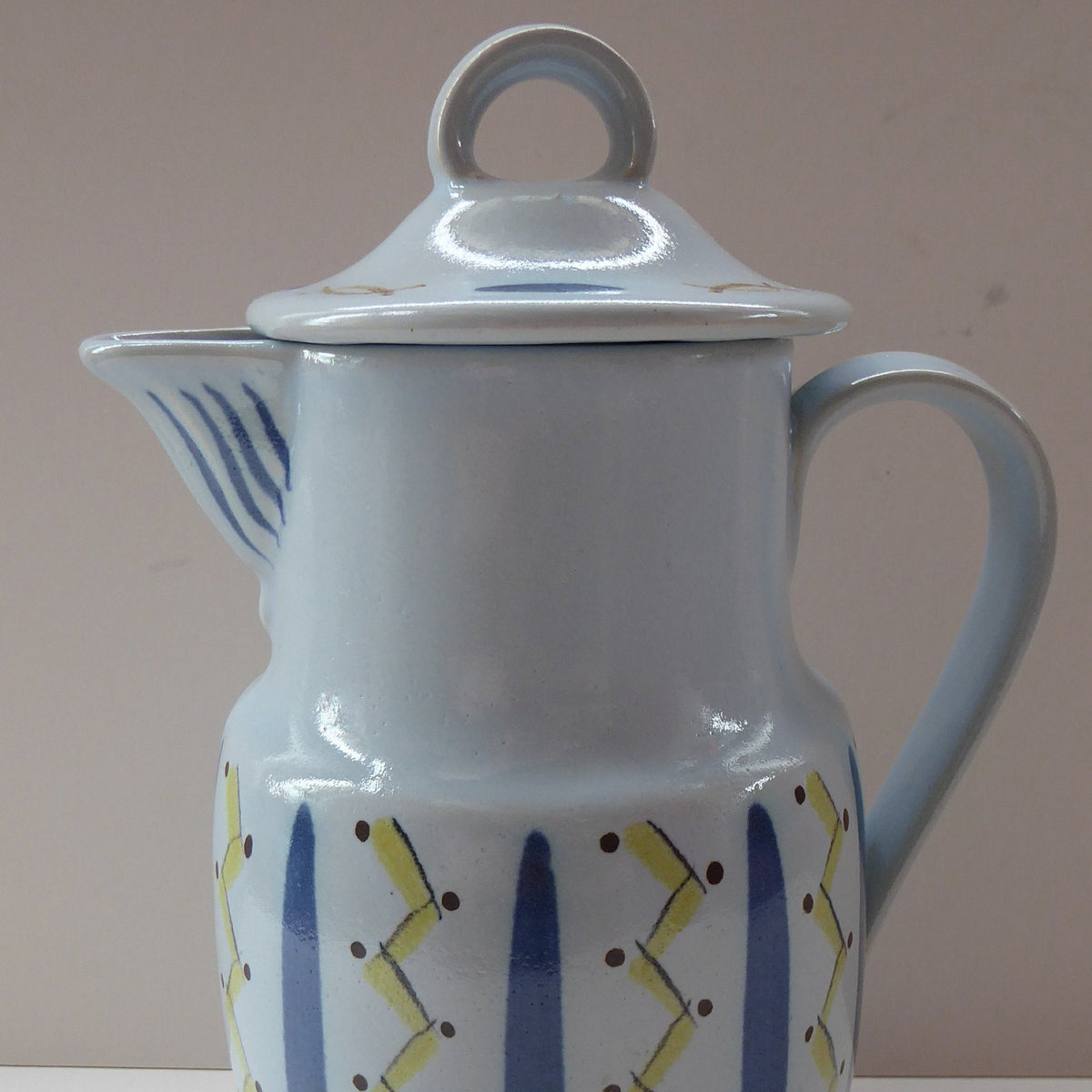 SCOTTISH POTTERY. Large Vintage 1950s BUCHAN Stoneware Lidded Jug