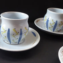 Load image into Gallery viewer, 1950s BUCHAN Stoneware Teacup and Saucer. HEBRIDES Pattern
