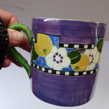 Load image into Gallery viewer, Bough Pottery Mug. Hand Painted Spring Flowers by Richard Amour; 1920s
