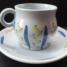Load image into Gallery viewer, 1950s BUCHAN Stoneware Teacup and Saucer. HEBRIDES Pattern