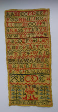 Load image into Gallery viewer, 1833 ANTIQUE Embroidered Sampler. Rarer William IV GEORGIAN Scottish Textile by Ann Roberts
