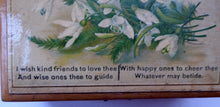 Load image into Gallery viewer, Antique 19th Century MAUCHLINE Ware Box. Sentimental Friendship Box with FRIENDSHIP Annotation and White Flowers Design