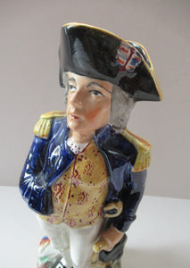 Antique Staffordshire Lord Nelson Jug 19th Century