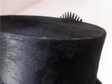 Load image into Gallery viewer, VERY LARGE Genuine Victorian Antique Top Hat. Size 7 1/4+ RARE Coachman&#39;s Rosette
