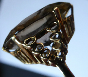 Vintage 9 ct gold ring with Citrine. Size S