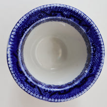 Load image into Gallery viewer, RARE 1920s ROYAL DOULTON Miniature Meat Pot. Flow Blue with Traditional Willow Pattern
