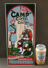 Load image into Gallery viewer, 1970s Vintage Enamel Advertising Sign for Camp Coffee

