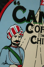 Load image into Gallery viewer, 1970s Vintage Enamel Advertising Sign for Camp Coffee
