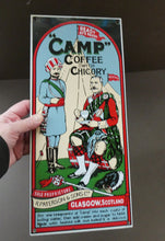 Load image into Gallery viewer, 1970s Vintage Enamel Advertising Sign for Camp Coffee
