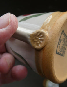 PAIR of Smaller Irish Ceramic Mugs by Nicholas Mosse. Spongeware Tulips Design