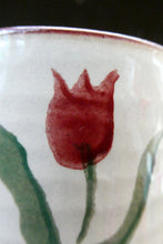 Load image into Gallery viewer, PAIR of Smaller Irish Ceramic Mugs by Nicholas Mosse. Spongeware Tulips Design
