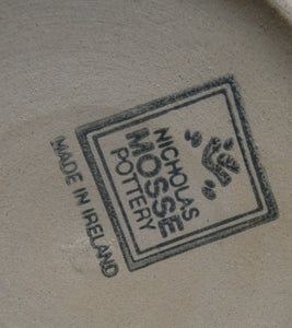 TWO Large Irish Ceramic Mugs by Nicholas Mosse. Spongeware Iris and Clementis Designs