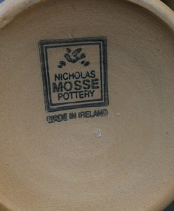 PAIR of Large Irish Ceramic Mugs by Nicholas Mosse. Spongeware Red Apples Design