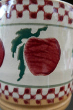 Load image into Gallery viewer, PAIR of Large Irish Ceramic Mugs by Nicholas Mosse. Spongeware Red Apples Design
