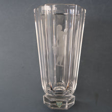 Load image into Gallery viewer, SWEDISH GLASS. Nils Landberg for Orrefors. TALL Vase with a Etched Nude Woman. 7 3/4 inches
