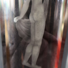 Load image into Gallery viewer, SWEDISH GLASS. Nils Landberg for Orrefors. TALL Vase with a Etched Nude Woman. 7 3/4 inches
