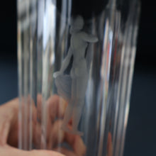 Load image into Gallery viewer, SWEDISH GLASS. Nils Landberg for Orrefors. TALL Vase with a Etched Nude Woman. 7 3/4 inches
