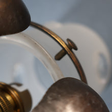Load image into Gallery viewer, Small SINGLE Copperised ART NOUVEAU Pendant Light with Frosted Glass Shade

