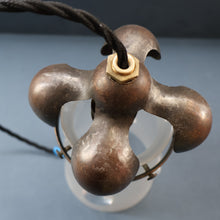 Load image into Gallery viewer, Small SINGLE Copperised ART NOUVEAU Pendant Light with Frosted Glass Shade


