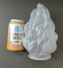 Load image into Gallery viewer, 1930s Satin Glass ART DECO Light Shade in the Form of a Flaming Torch. Height 7 1/2 inches
