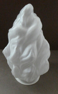 1930s Satin Glass ART DECO Light Shade in the Form of a Flaming Torch. Height 7 1/2 inches