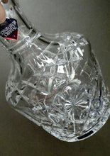 Load image into Gallery viewer, EDINBURGH CRYSTAL. Vintage 1980s Mallet Shape Wine  Decanter BOXED with Etched Signature
