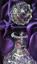 Load image into Gallery viewer, EDINBURGH CRYSTAL. Vintage 1980s Mallet Shape Wine  Decanter BOXED with Etched Signature
