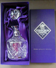 Load image into Gallery viewer, EDINBURGH CRYSTAL. Vintage 1980s Mallet Shape Wine  Decanter BOXED with Etched Signature
