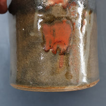 Load image into Gallery viewer, WELSH STUDIO POTTERY. Tall 1970s Tubular Stoneware Vase by Terry Bell Hughes (b. 1937)
