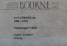 Load image into Gallery viewer, Scottish Art. Fishmonger&#39;s Hall. Pencil Signed Etching by IAN STRANG
