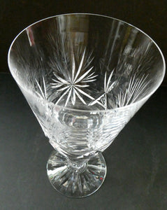Pair of Large Red Wine Edinburgh Crystal Star of Edinburgh Glasses 7 inches