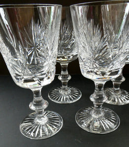 Pair of Large Red Wine Edinburgh Crystal Star of Edinburgh Glasses 7 inches