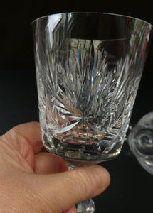 Pair of Large Red Wine Edinburgh Crystal Star of Edinburgh Glasses 7 inches