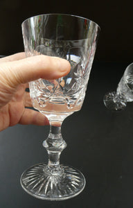 Pair of Large Red Wine Edinburgh Crystal Star of Edinburgh Glasses 7 inches