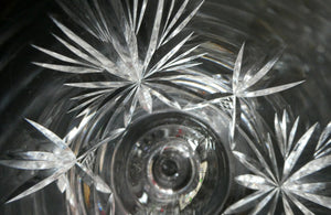 Pair of Large Red Wine Edinburgh Crystal Star of Edinburgh Glasses 7 inches
