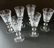 Load image into Gallery viewer, Set of Six Edinburgh Crystal Glenshee Pattern Sherry Glasses
