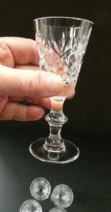 Set of Six Edinburgh Crystal Glenshee Pattern Sherry Glasses