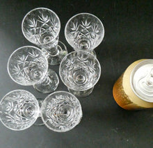 Load image into Gallery viewer, Set of Six Edinburgh Crystal Glenshee Pattern Sherry Glasses
