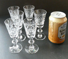 Load image into Gallery viewer, Set of Six Edinburgh Crystal Glenshee Pattern Sherry Glasses
