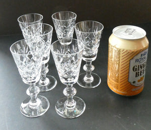 Set of Six Edinburgh Crystal Glenshee Pattern Sherry Glasses