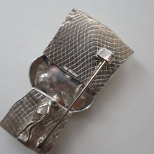 Load image into Gallery viewer, Scottish Silver &amp; Turquoise Designer Brooch by Sheana M. Stephen. Edinburgh Hallmarked 2008
