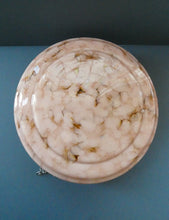 Load image into Gallery viewer, 1940s Glass Hanging Goldfish Bowl or Flycatcher Lampshade. Opaque SUGAR PINK Glass 
