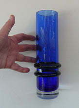 Load image into Gallery viewer, SCOTTISH GLASS. Vintage 1960s Caithness Glass Double Ring or Hoop Vase. Designed by Domhnall O Broin
