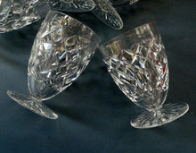 Load image into Gallery viewer, Unusual Vintage SET OF SIX Fine Lead Crystal Large JUICE GLASSES, possibly Webb Corbett
